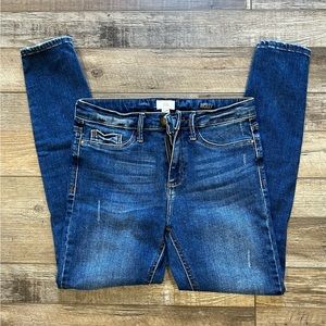 High waisted skinny jeans